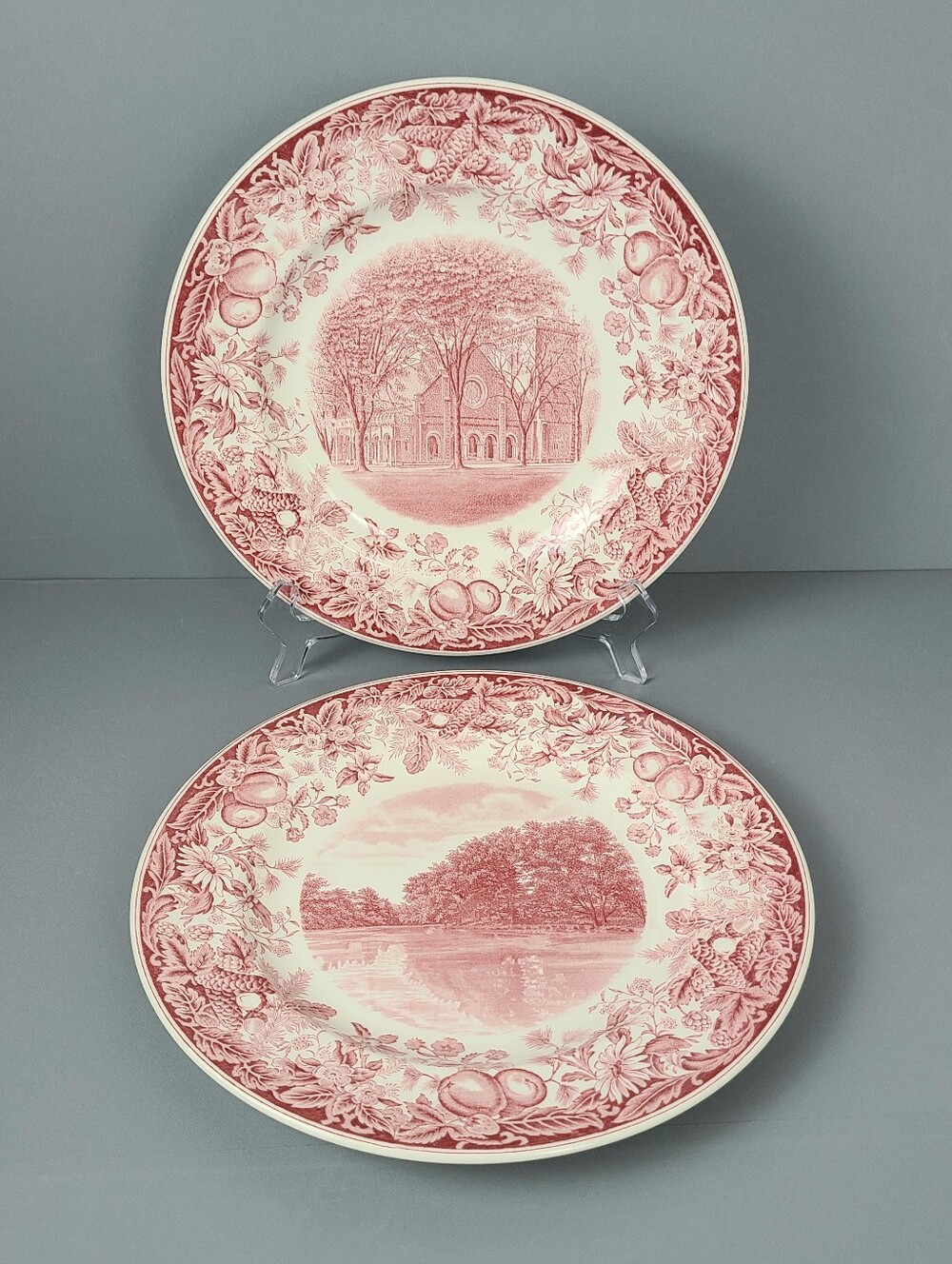 Wedgwood Vassar Commemorative Decorative Antique Plates-Set of 2